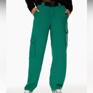 Aritzia Biome Green TNA Black Belted Cargo Pant, 100% cotton, utility skater